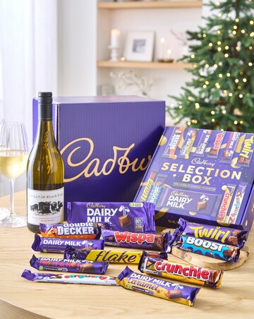 Cadbury Double Deck & White Wine Gift