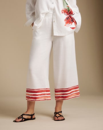 Julipa Cropped Printed Linen Trousers