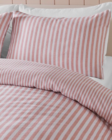 Catherine Lansfield Brushed Stripe Duvet Cover Set