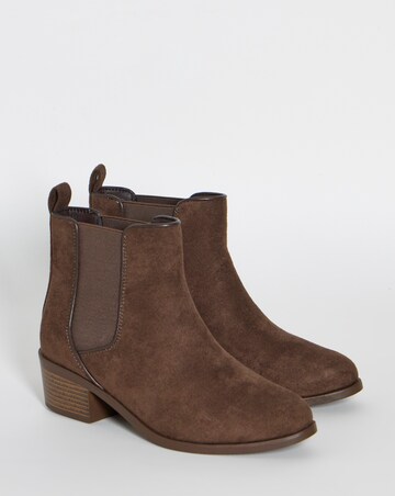 Kelani Block Heel Chelsea Ankle Boots - Wide Fit (E)