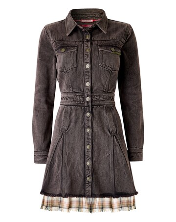 Joe Browns Chrissie Check Layered Denim Mini Dress