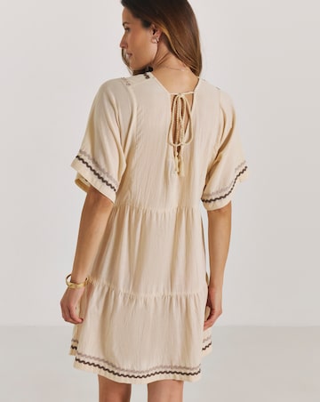Beach to Beach Cotton Ric Rac Mini Beach Dress