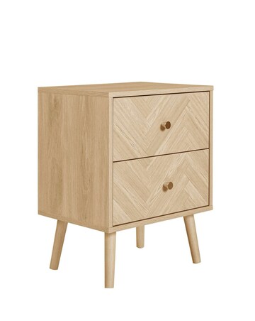 Herringford 2 Drawer Bedside Table