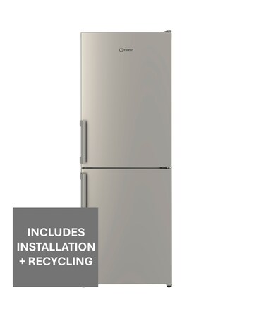 Indesit IB55 532 S UK Combi Fridge Freezer Silver + Install