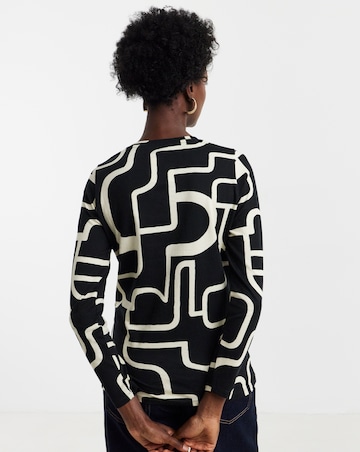 Animal Print Crew Neck Long Sleeve T-Shirt