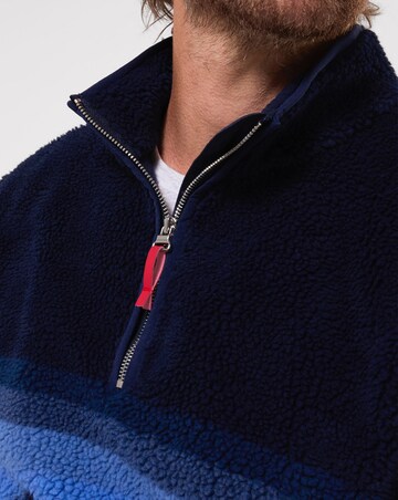 Joe Browns Pagoda Landscape Borg Funnel Fleece - Blue