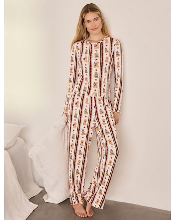 Chelsea Peers Button Down Ribbed Cardigan Pyjama Set