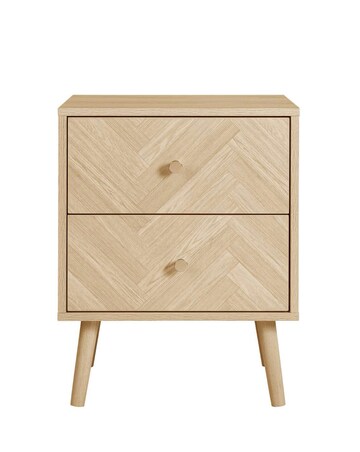 Herringford 2 Drawer Bedside Table