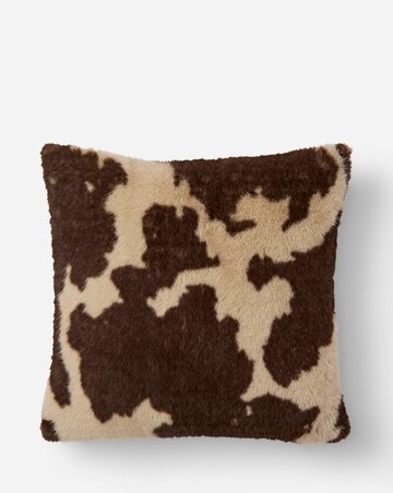 Cow Printed Faux Fur Cushion