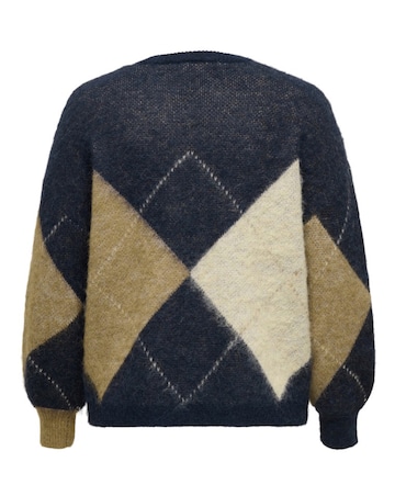 ONLY CHECK PATTERN KNITTED JUMPER