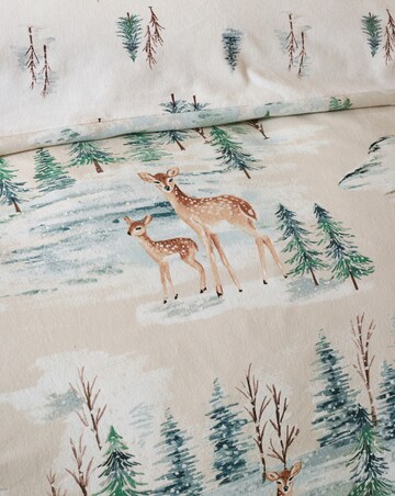 Catherine Lansfield Brushed Christmas Deer Duvet Cover Set