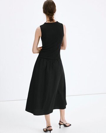 Mango Contrast-Bodice Dress