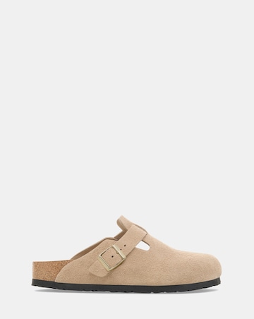Birkenstock Boston Suede Leather Mules - Standard Fit