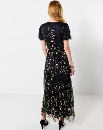 Joe Browns Dramatic Florals Embroidered Maxi Dress Petite