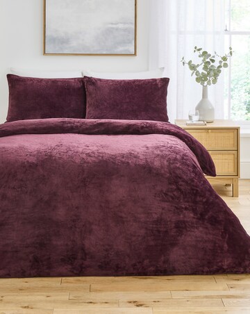 Plain Plush Fleece Duvet Cover Set