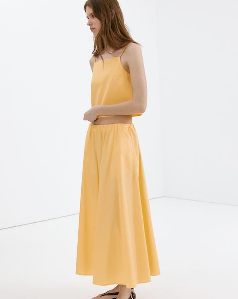 Mango Flared Cotton Skirt