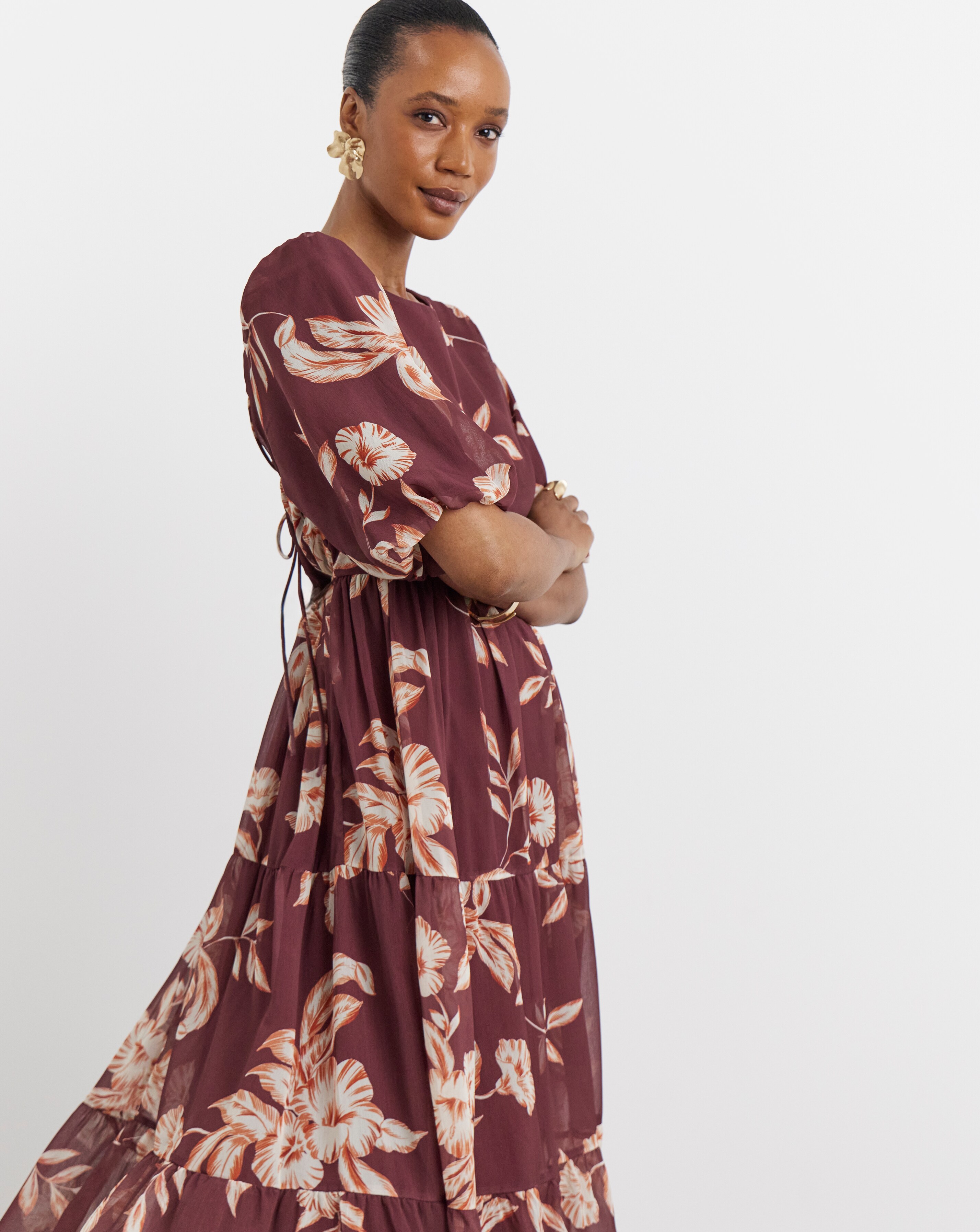Joanna Hope Lace Back Midi Dress | Ambrose Wilson