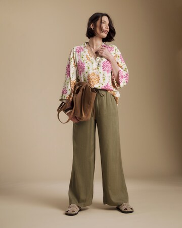 Julipa Longline Mix Linen Blouse