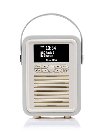 VQ Retro Mini DAB Radio - Light Grey