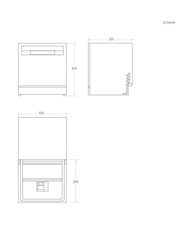 Candy Rapido Table Top Dishwasher- Graphite