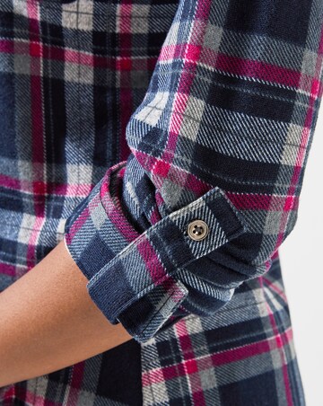 Joe Browns Collared Checked Print Jersey Tunic Top