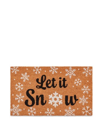 Christmas Let it Snow Coir Doormat