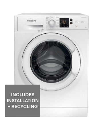 Hotpoint Anti-Stain NSWM 846 W UK 8kg 1400rpm Washing Machine White + Install