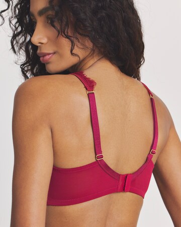 Pretty Secrets Eyelash Lace Underwired Full Cup Bra Black