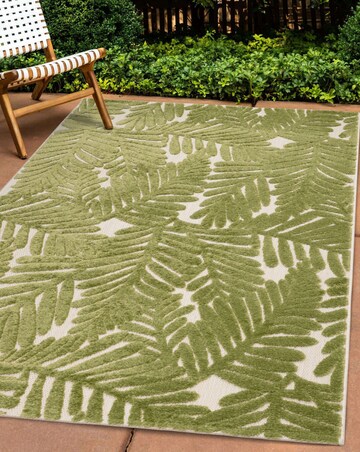 Zouk Leaves Indoor/Outdoor Rug