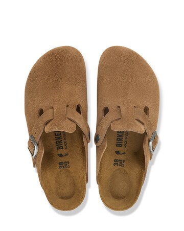 Birkenstock Boston Suede Leather Mules - Standard Fit