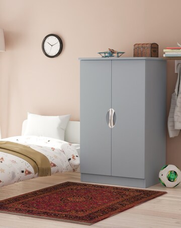 Haydn Ready Assembled 2 Door Midi Wardrobe - Kids