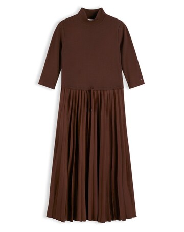 Tommy Hilfiger Slim Rib Mix Midi Dress