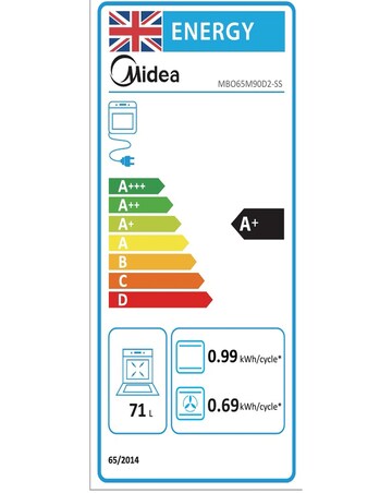 Midea 9-Funct Built-In Single Oven Digital Timer Stain Steel + Installation