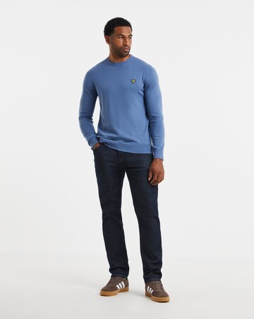 Lyle & Scott Cotton Merino Crew Neck Jumper - Blue