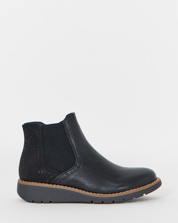 Cushion Walk Chelsea Ankle Boots With Sparkle Back - Wide Fit (E)