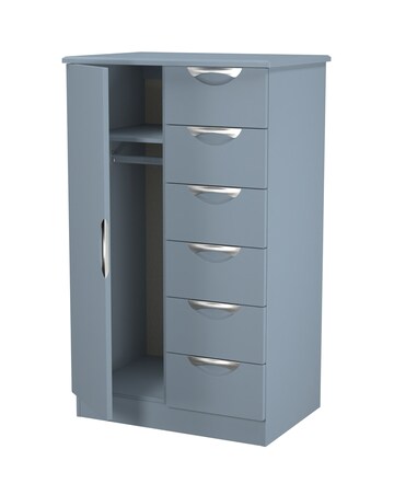 Haydn Ready Assembled 1 Door 5 Drawer Kids Wardrobe - Kids