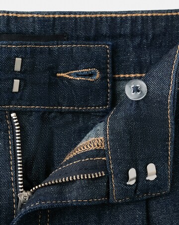 Mango Mid- Rise Denim Bermuda Shorts With Pleats
