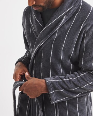 Stripe Fleece Dressing Gown