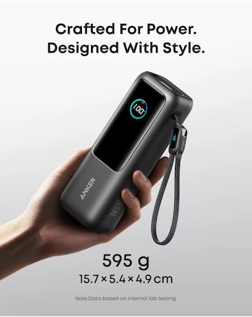 Anker 165W 25,000mAH Power Bank with Built-In USB-C and Retractable Cable