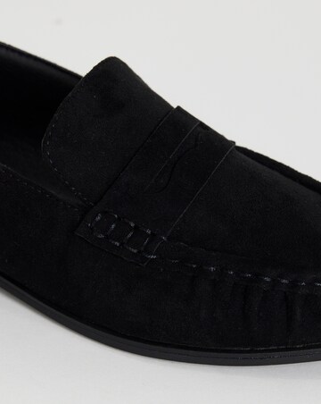 Palmer Puckered Flat Loafer Shoes - Wide Fit (E)