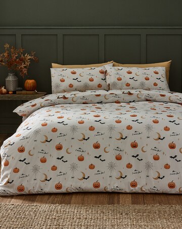 Catherine Lansfield Halloween Highland Cow Duvet Cover Set
