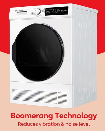 Russell Hobbs RH8CTD111W 8kg Condenser Tumble Dryer White + Install