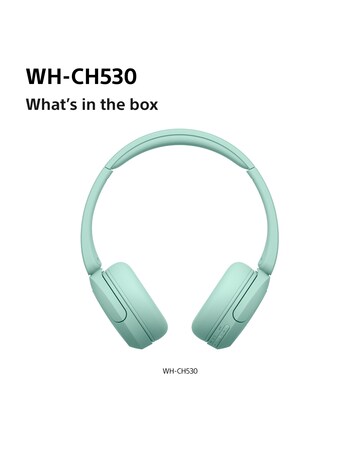 Sony WH-CH530 Wireless On-Ear Headphones - Mint