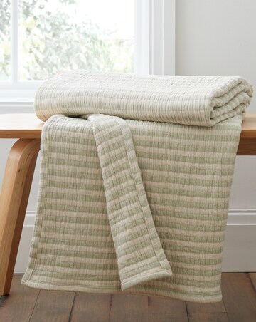 Bianca Cotton Muslin Stripe Throw