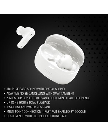 JBL Tune Beam 2 True Wireless Noise Cancelling Earbuds - Black