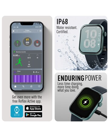 Reflex Active Spectre Silicone Strap Smart Watch - Cool Grey