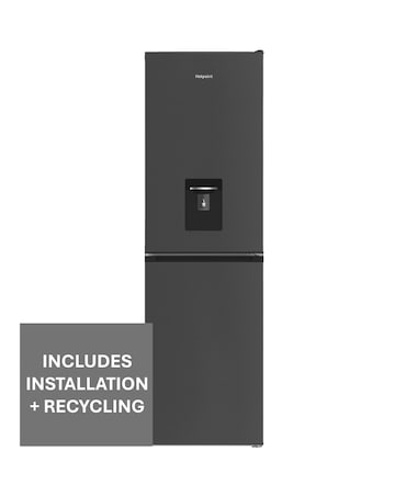 Hotpoint HPKH 1261W XBR4UK 50/50 Fridge Freezer Water Dispenser Silver + Install