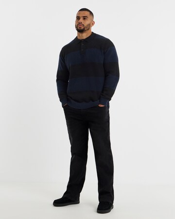 Stripe Slouch Knitted Polo