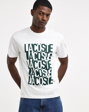 Lacoste Short Sleeve Printed T-Shirt - White