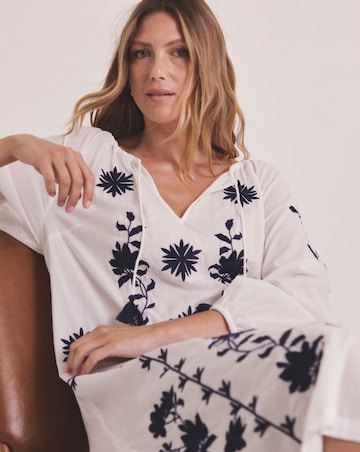 Joanna Hope Embroidered Beach Dress